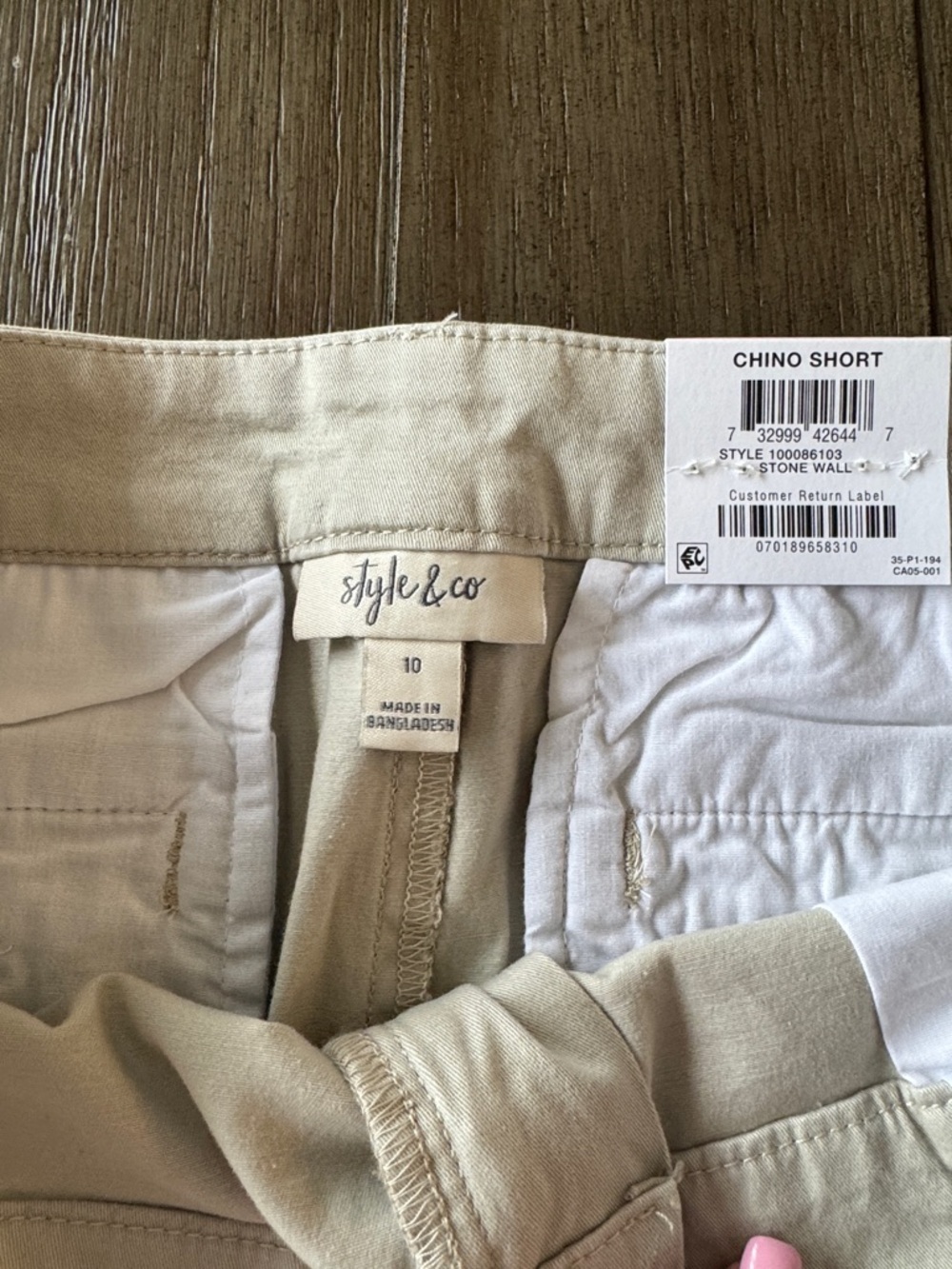 Style & Co. NWT Khaki Shorts - Picture 4 of 5